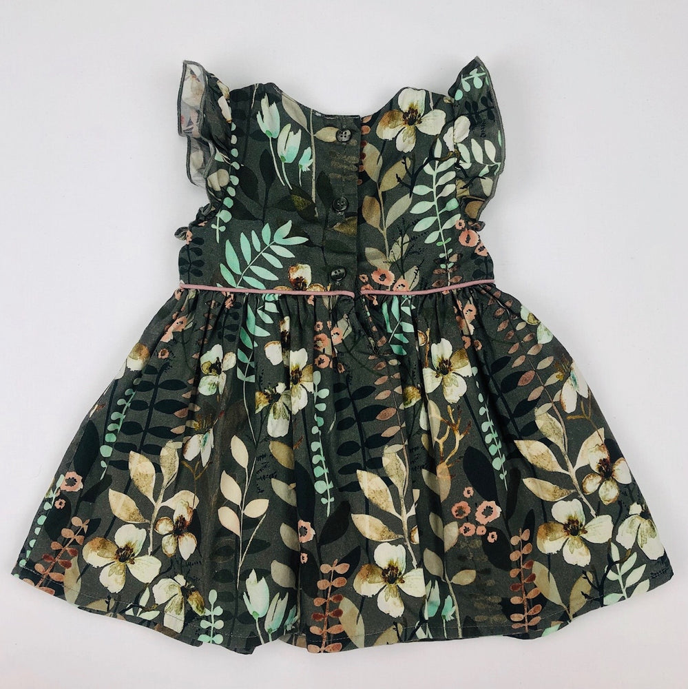 Next Baby Olive Green Floral Dress