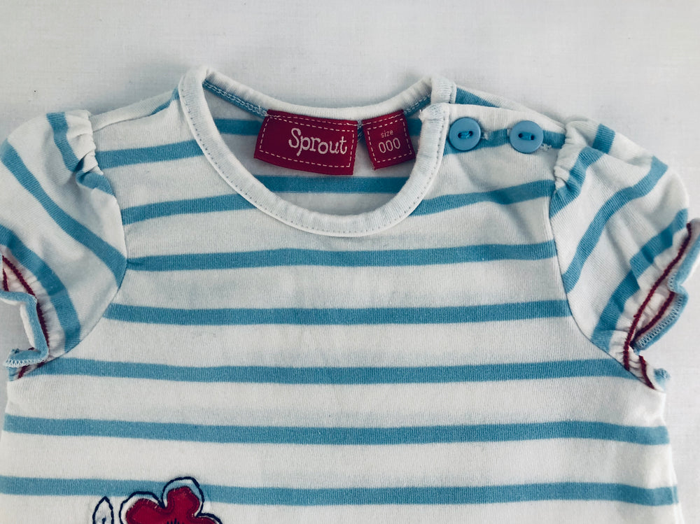 Sprout Baby Girls Blue Stripe Shirt