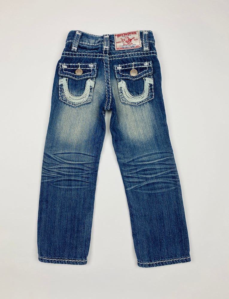 True Religion Exposed Stitched Faded Pant