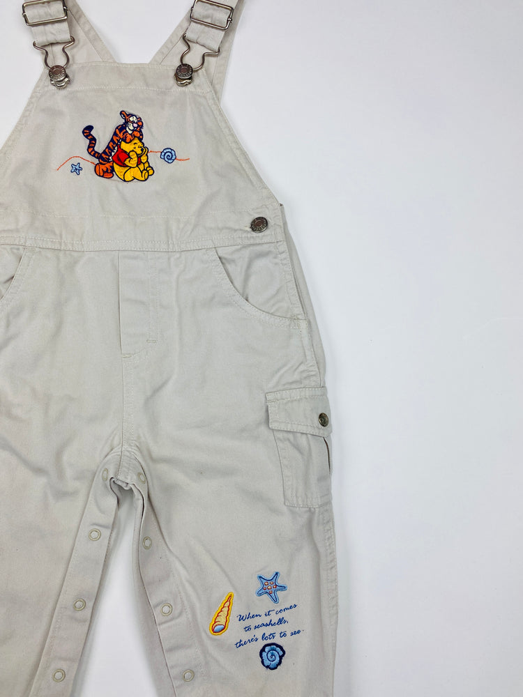 Pooh and Tiger Khaki Overalls