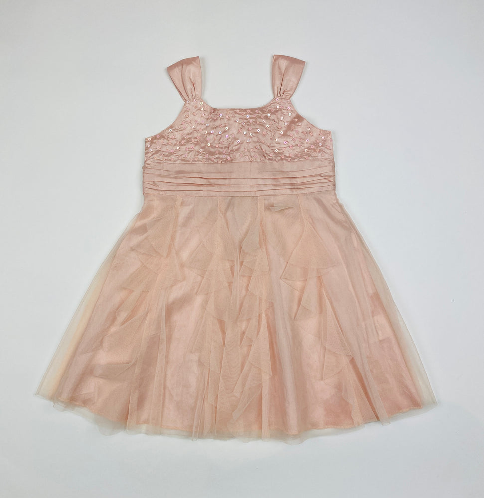 Origami Peach Sequenced Dress
