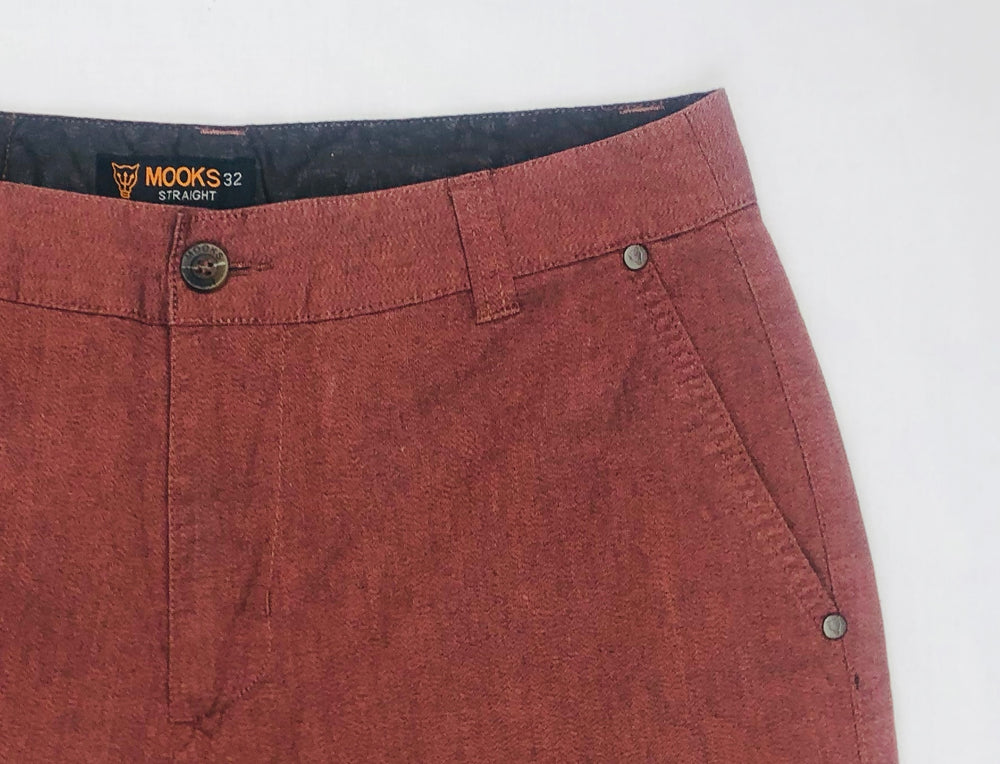 Mooks Orange Brown Shorts