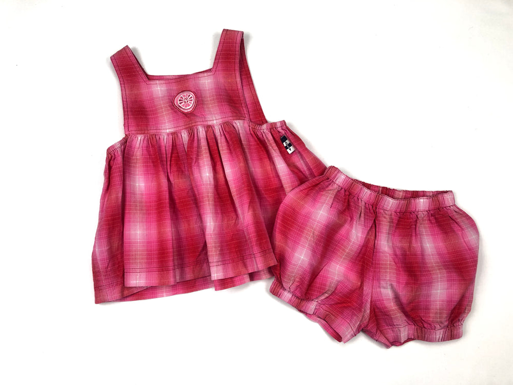 Joey Gingham Pink Top and Short Set