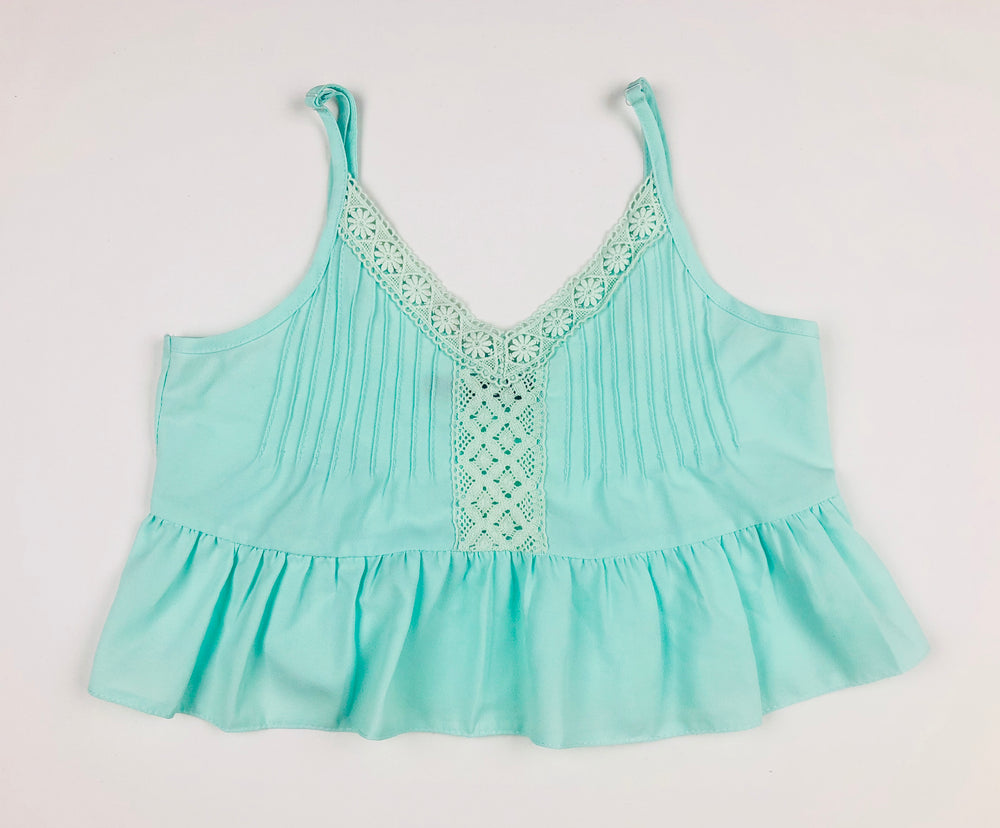 Alive Girl Mint Lacey Top