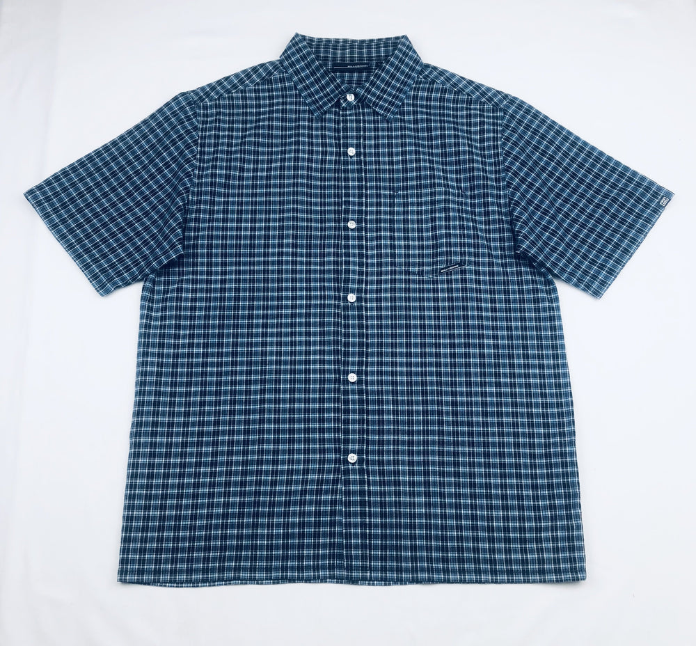 Billabong Plaid Blue Polo Shirt