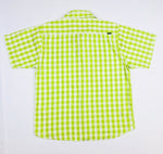 Hurley Boys Plaid Apple Green Polo Shirt