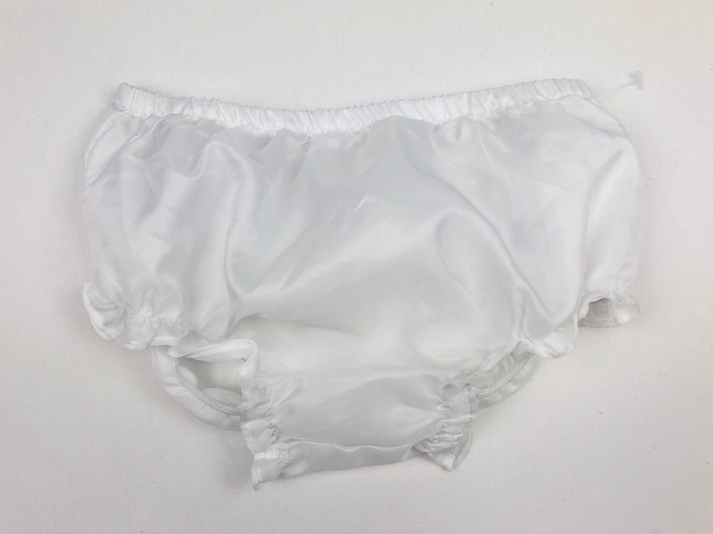 Kahn Lucas NY Girls White Bloomers/Nappy Cover