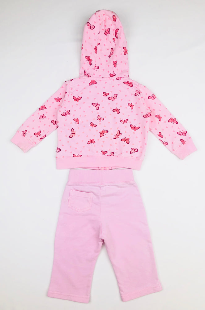 Funky Babe Pink Hearts and Butterflies Trackies Set