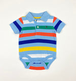Tommy Hilfiger Baby Boy Stripe Onesie Sky Blue