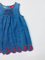 Sprout Chambray Embroidered Dress