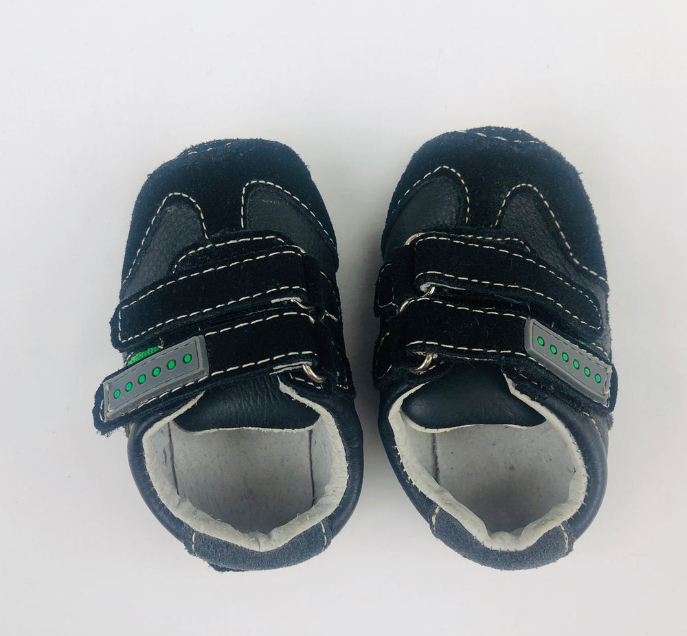 Black Leather Baby Boys Shoes